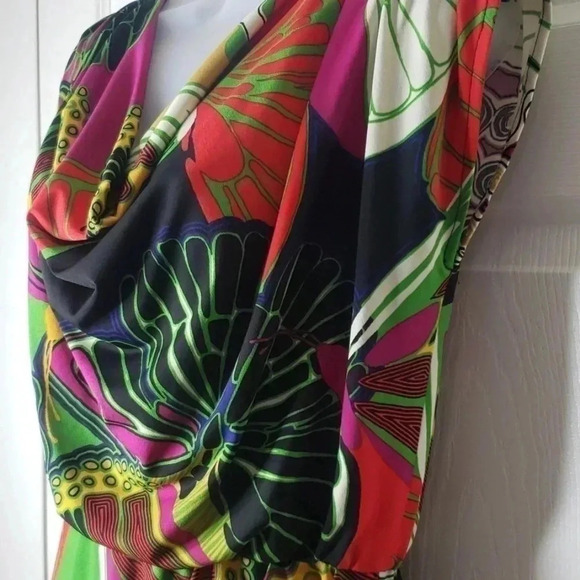 Alfani Multi Colored Dress w/ Rushing | Size 8 - Picture 3 of 5